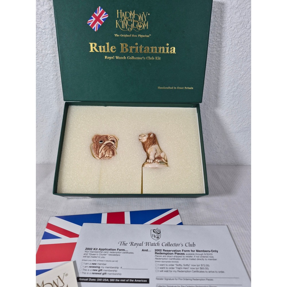 Harmony Kingdom Royal Watch Rule Britannia Lion Treasure Figure Bulldog Brooch